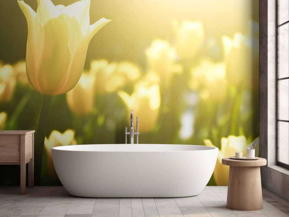 Nærbillede gul tulipan