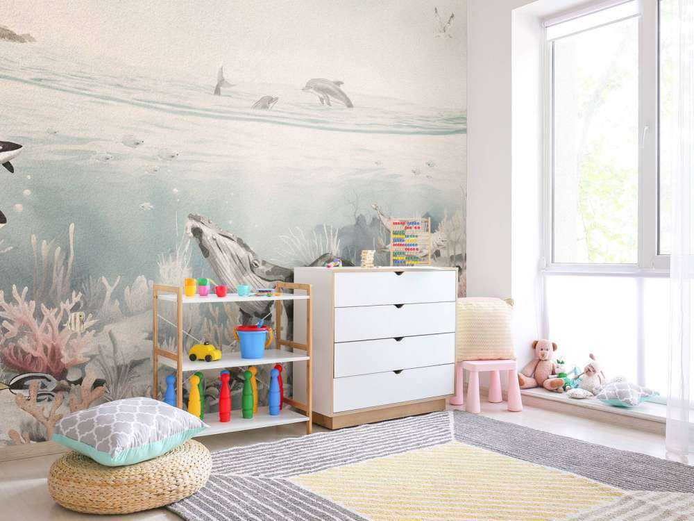 Ocean Landskab med Dyr