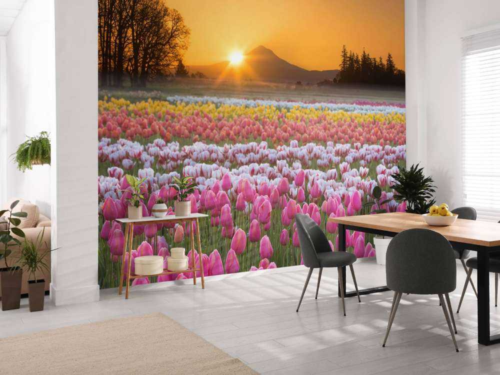 Farverig tulipanmark