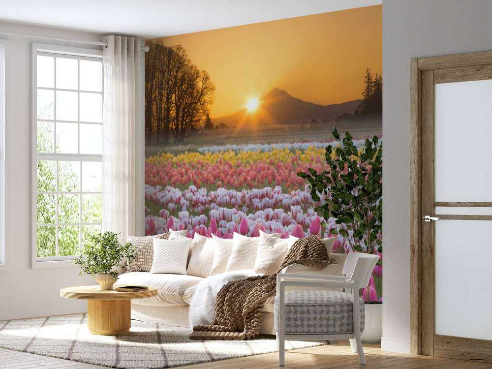 Farverig tulipanmark