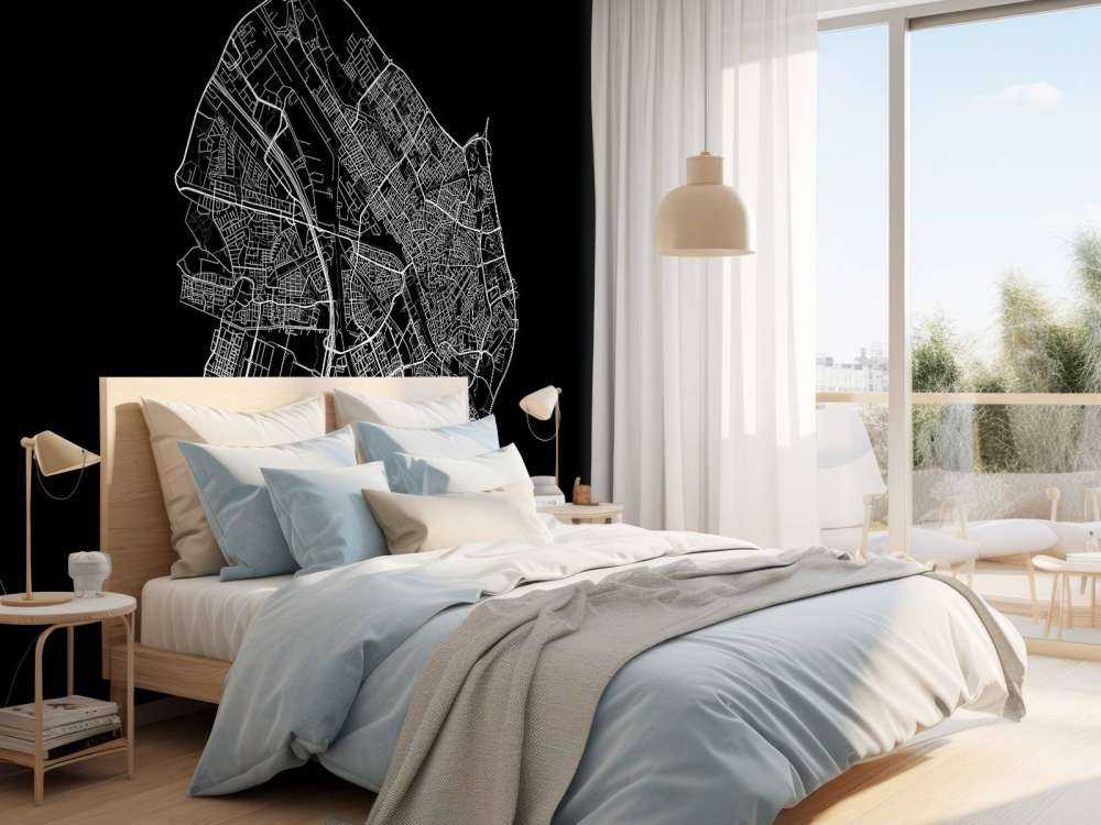 Kort over Utrecht, sort