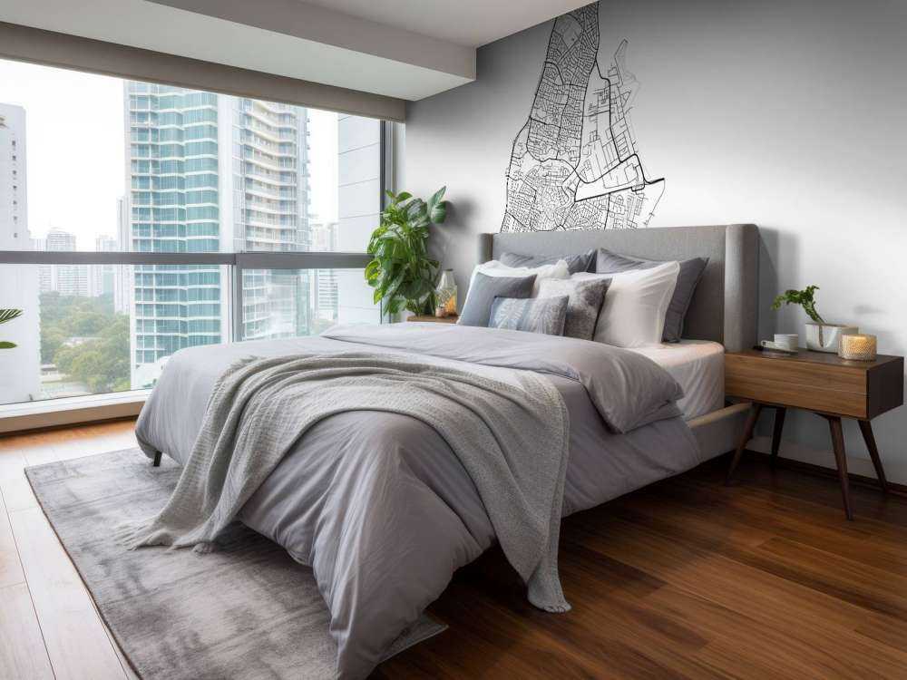 Kort over Haarlem, hvid