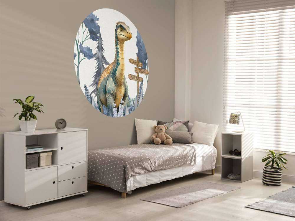 Baby brachiosaurus i den blå junglen