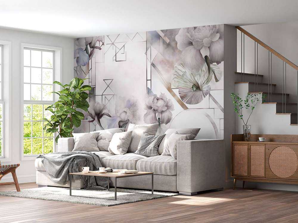 Vandfarve Geometri Beige