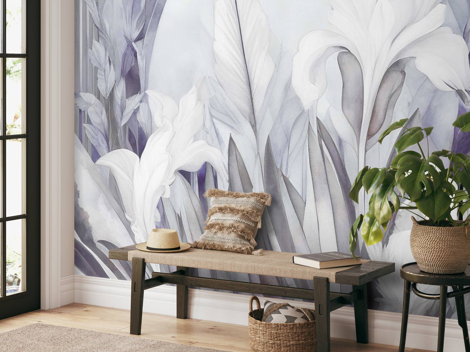 Fototapet - Iris ved solopgang lilla - Fototapet, image size:1600x1200