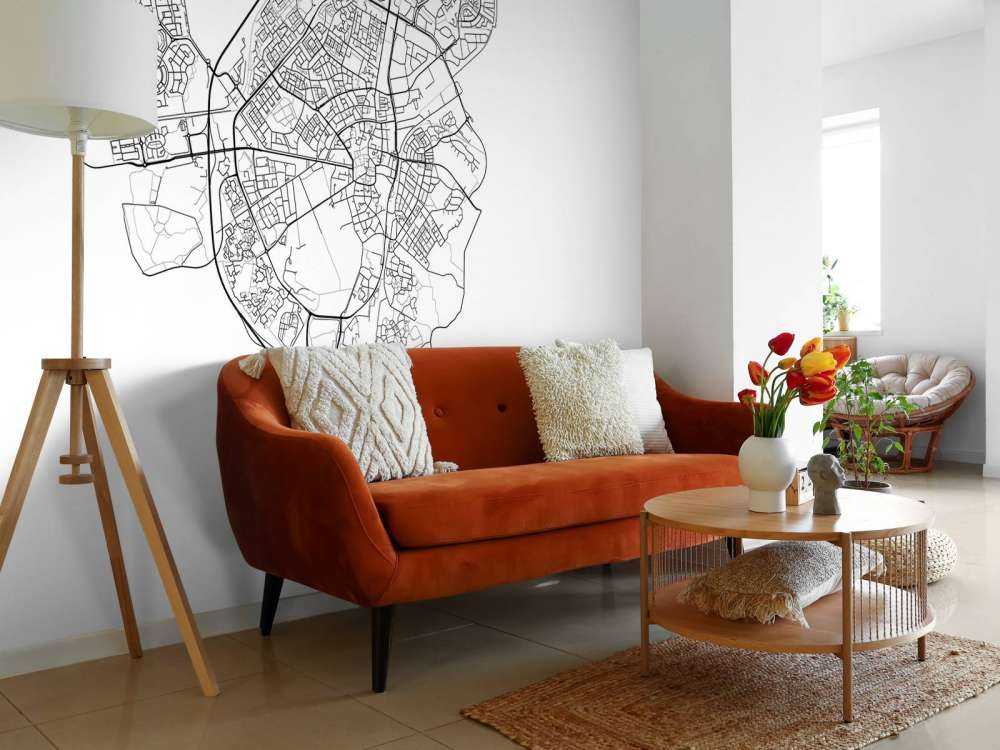 Karta över axlar, vit