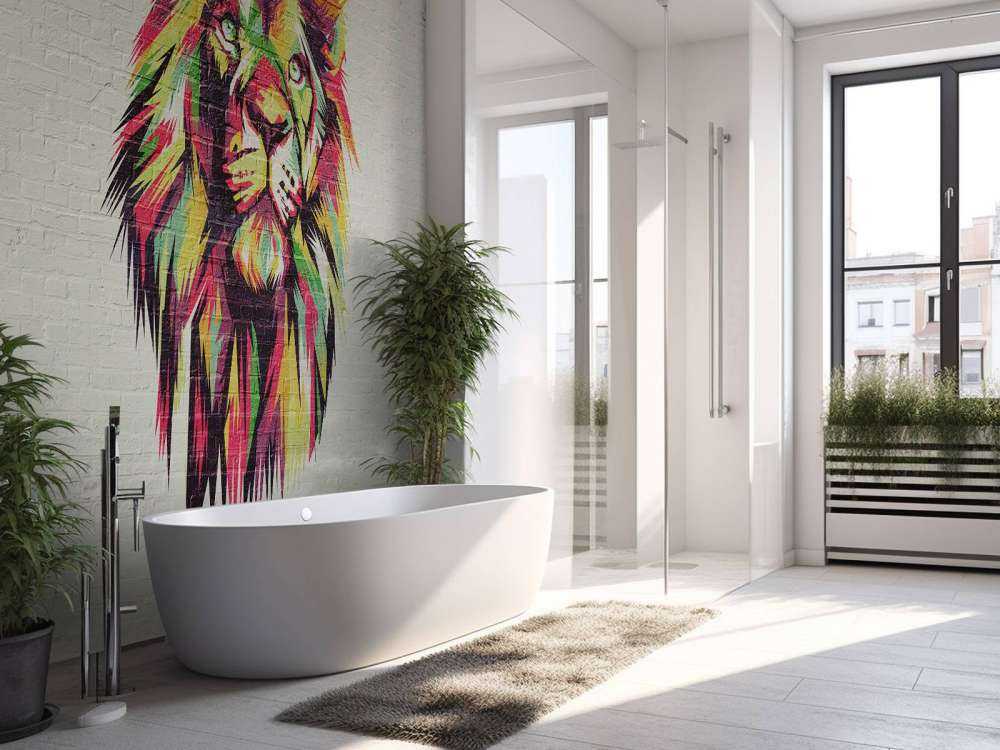 Graffiti av ett lejon