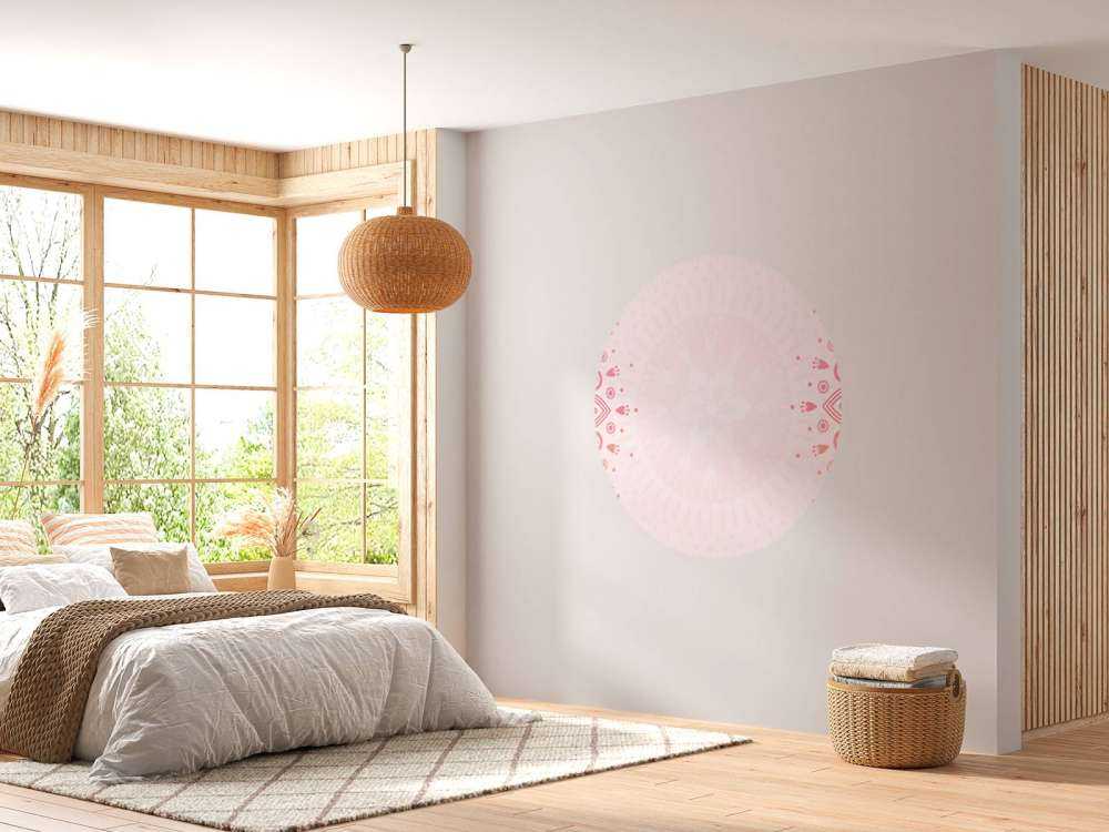 Mandalas med rosa blommor