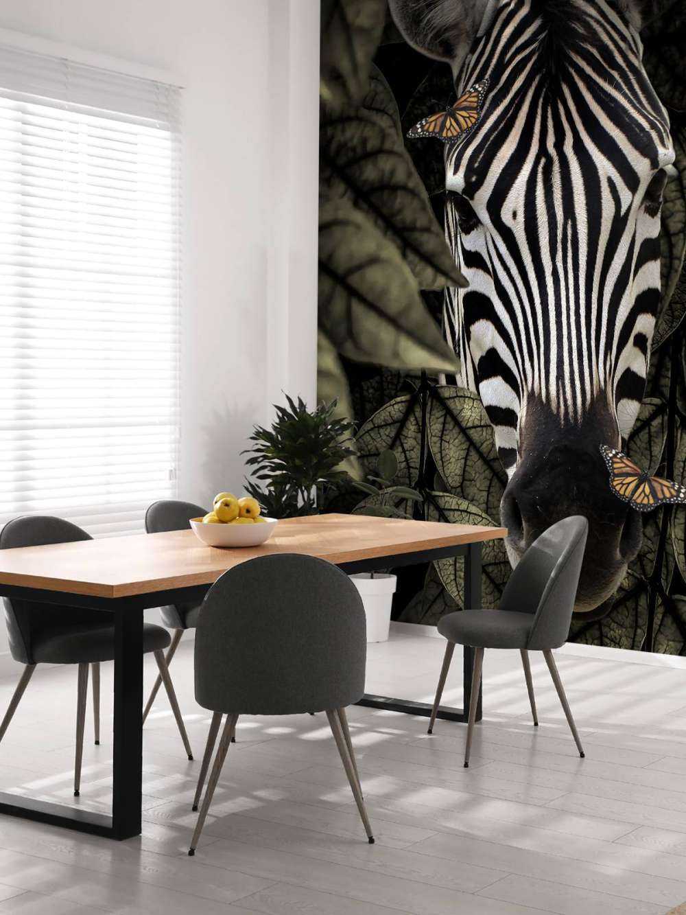 Porträtt av djungelzebra