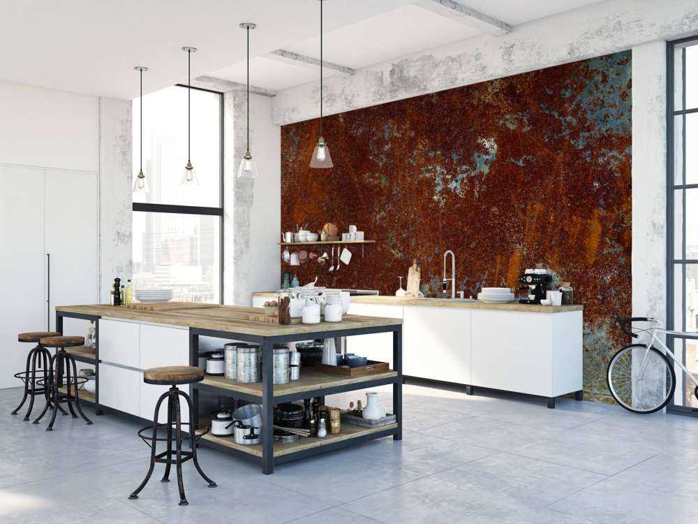 Rostig metallstruktur