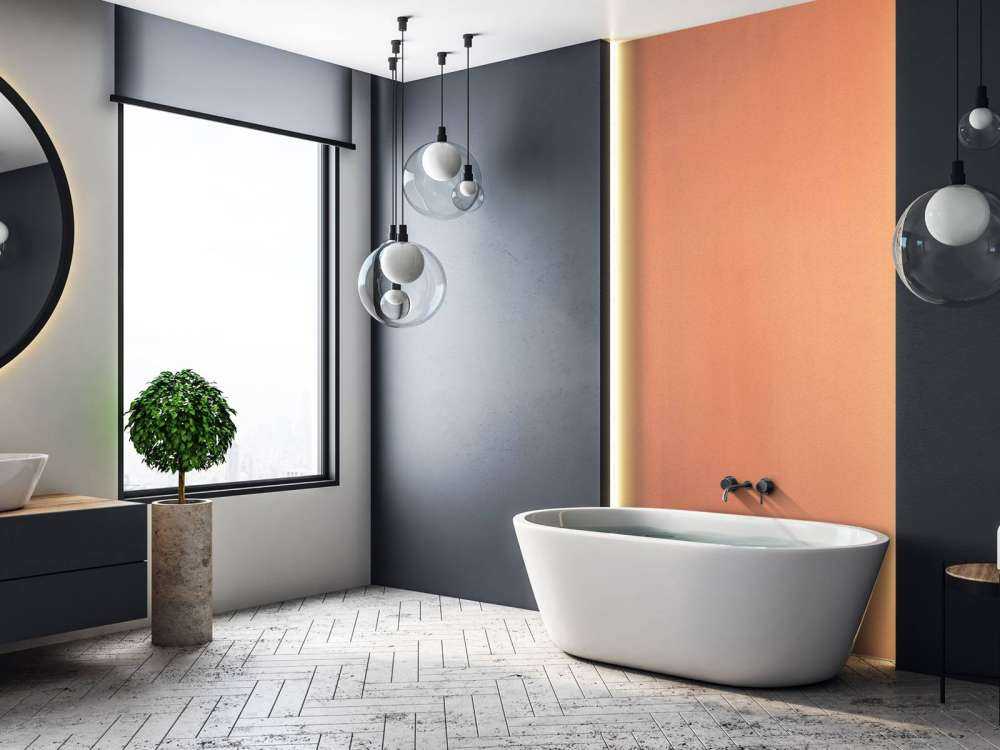 Betong i terrakottafärg