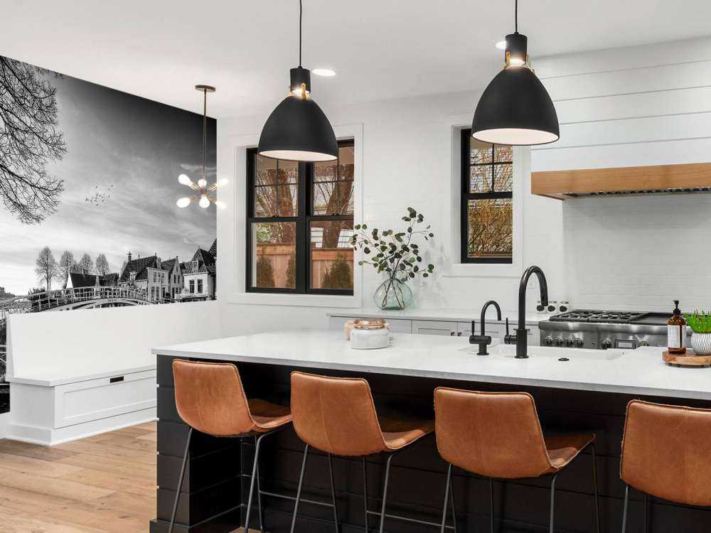 Den befästa staden Dokkum Bro över Klein Diep Friesland 