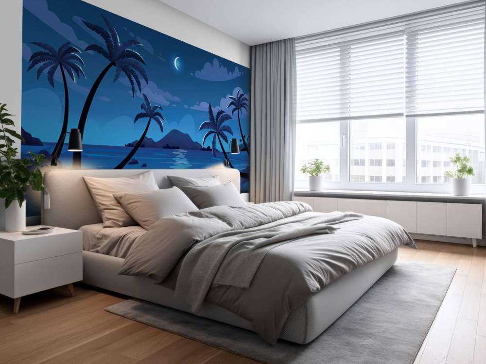 Vacker utsikt på natten