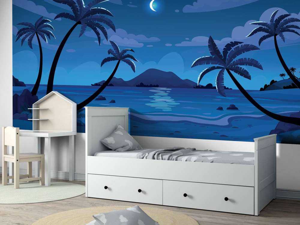 Vacker utsikt på natten