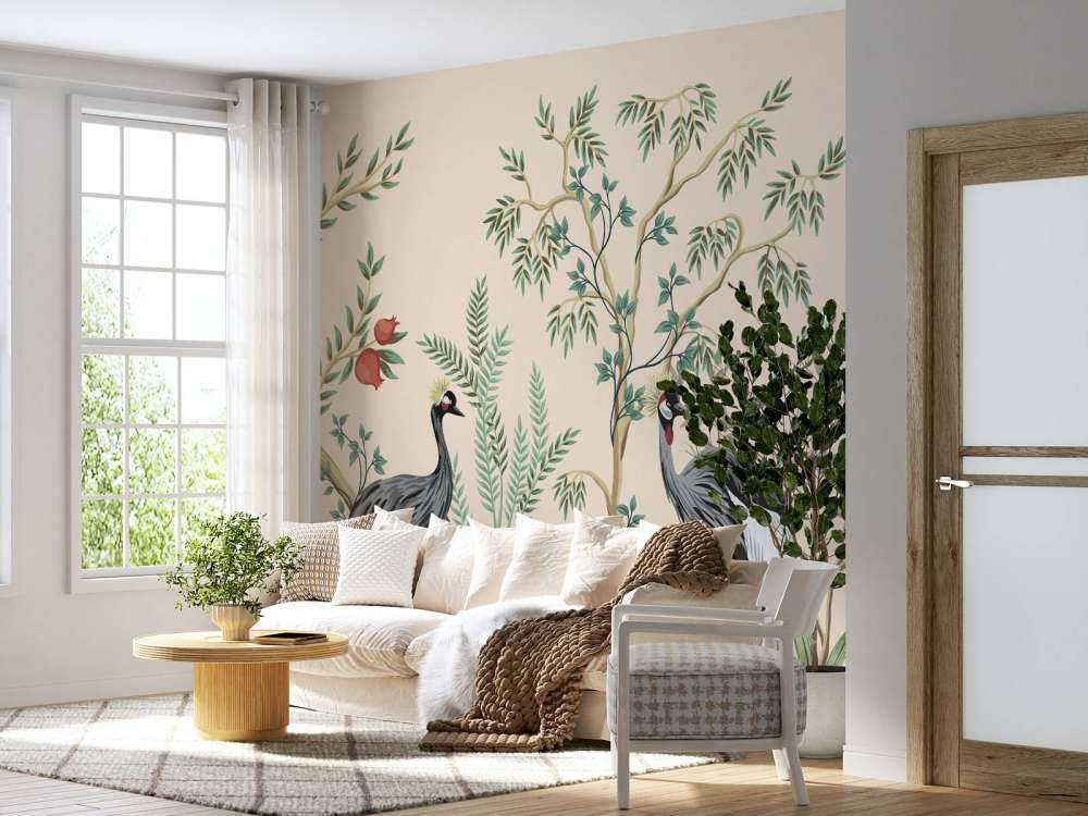 Illustration av kranar