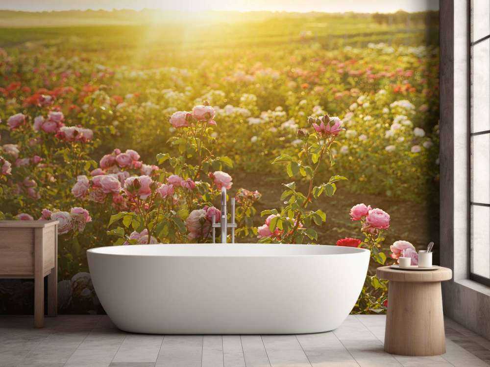 Fält fullt av rosor