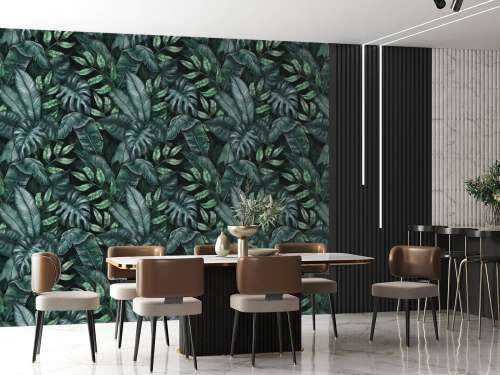 Botaniskt mönster med palmblad