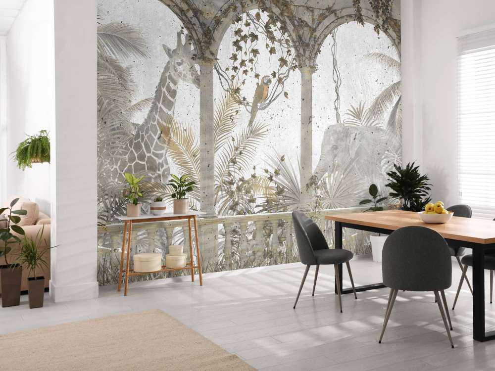 Övergiven byggnad i djungeln