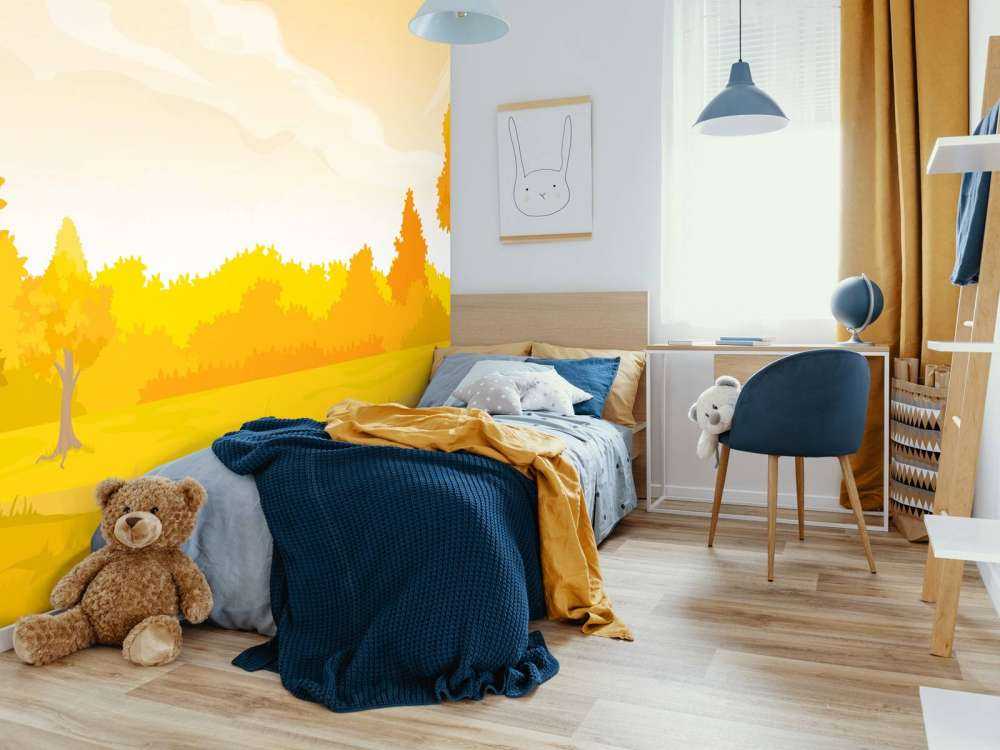 Illustration av ett höstlandskap