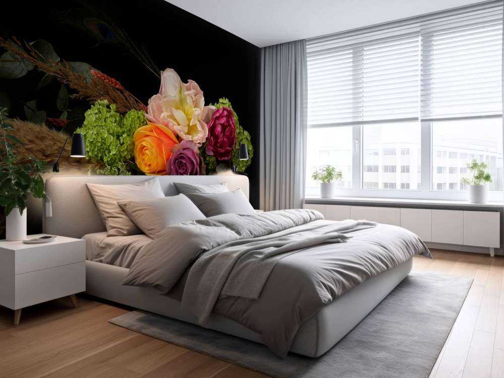 Blomsterkrans med fjäder