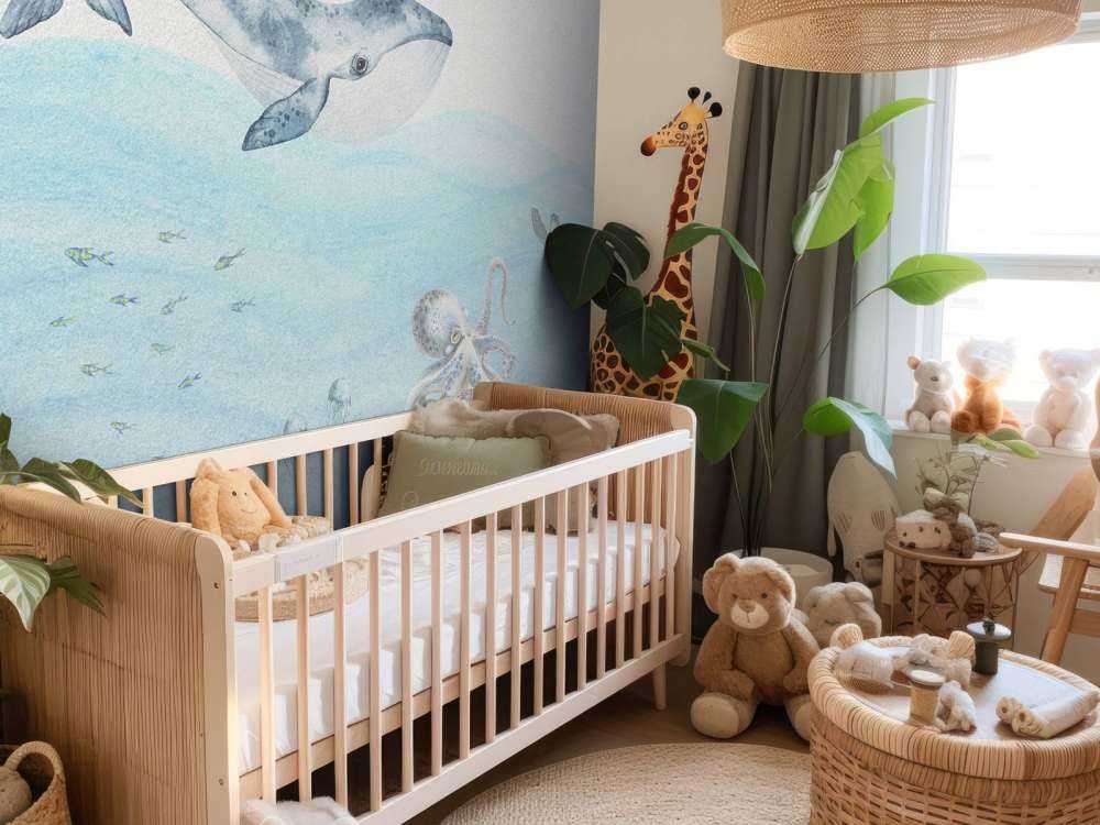 Undervattensvärld med en val