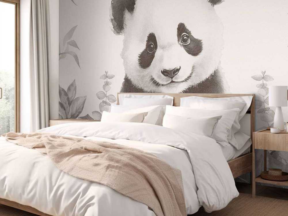 Pandaunge i djungeln beige