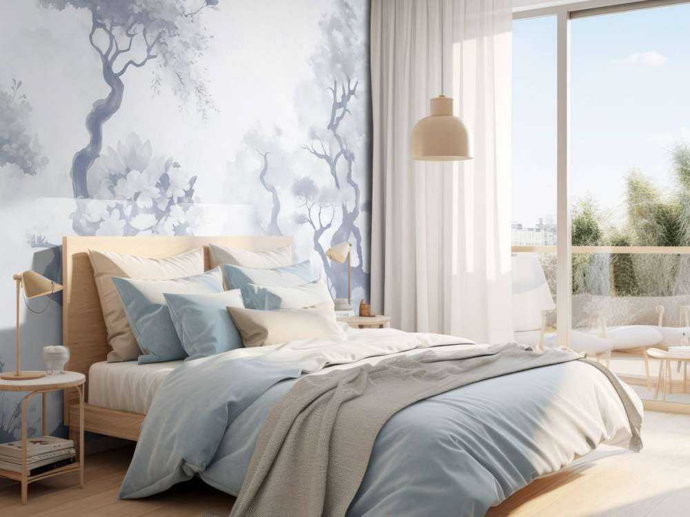 Blommande träd Bruna