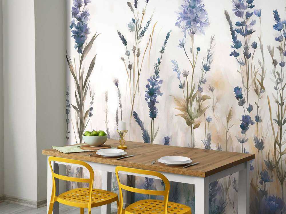 Lavendel Glänta Sömlös Mjuk Blå