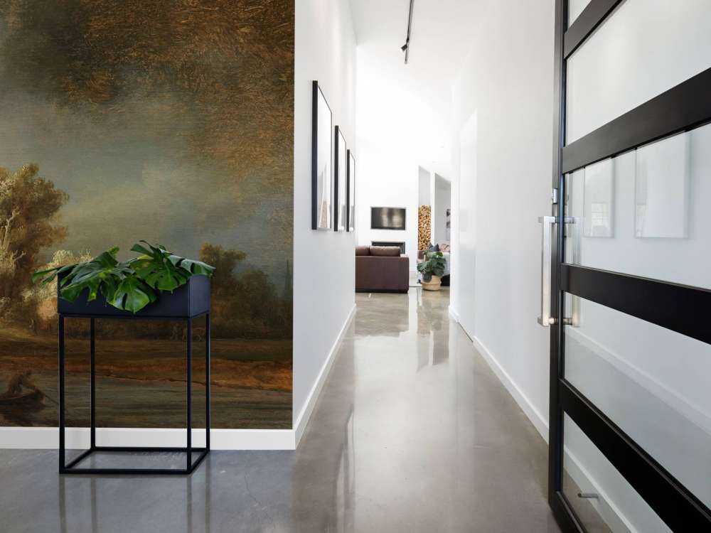 landskapp med steinbro