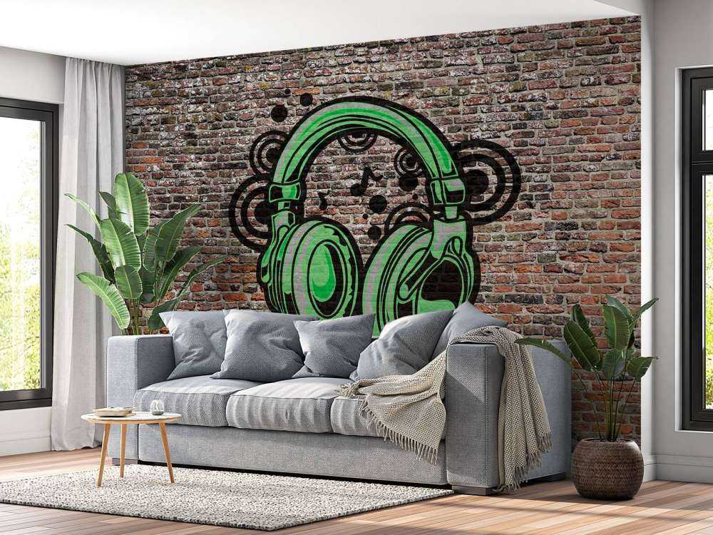 Graffiti på gammel murvegg