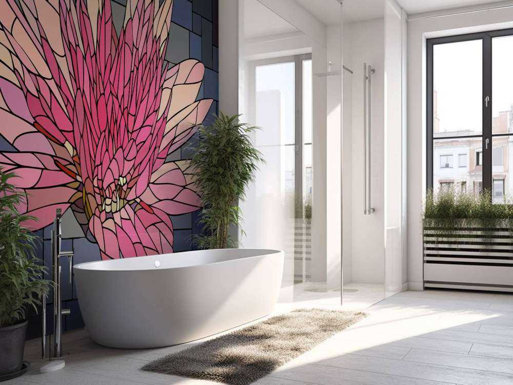 Rosa blomst i blomst