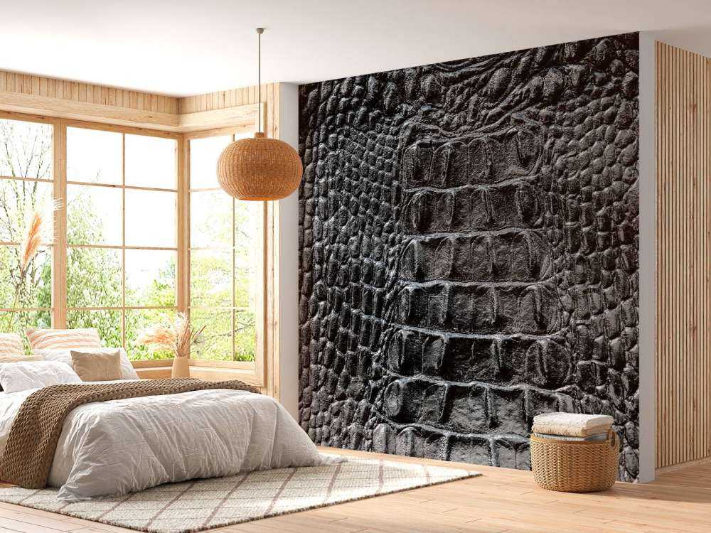 Krokodilleskinn svart