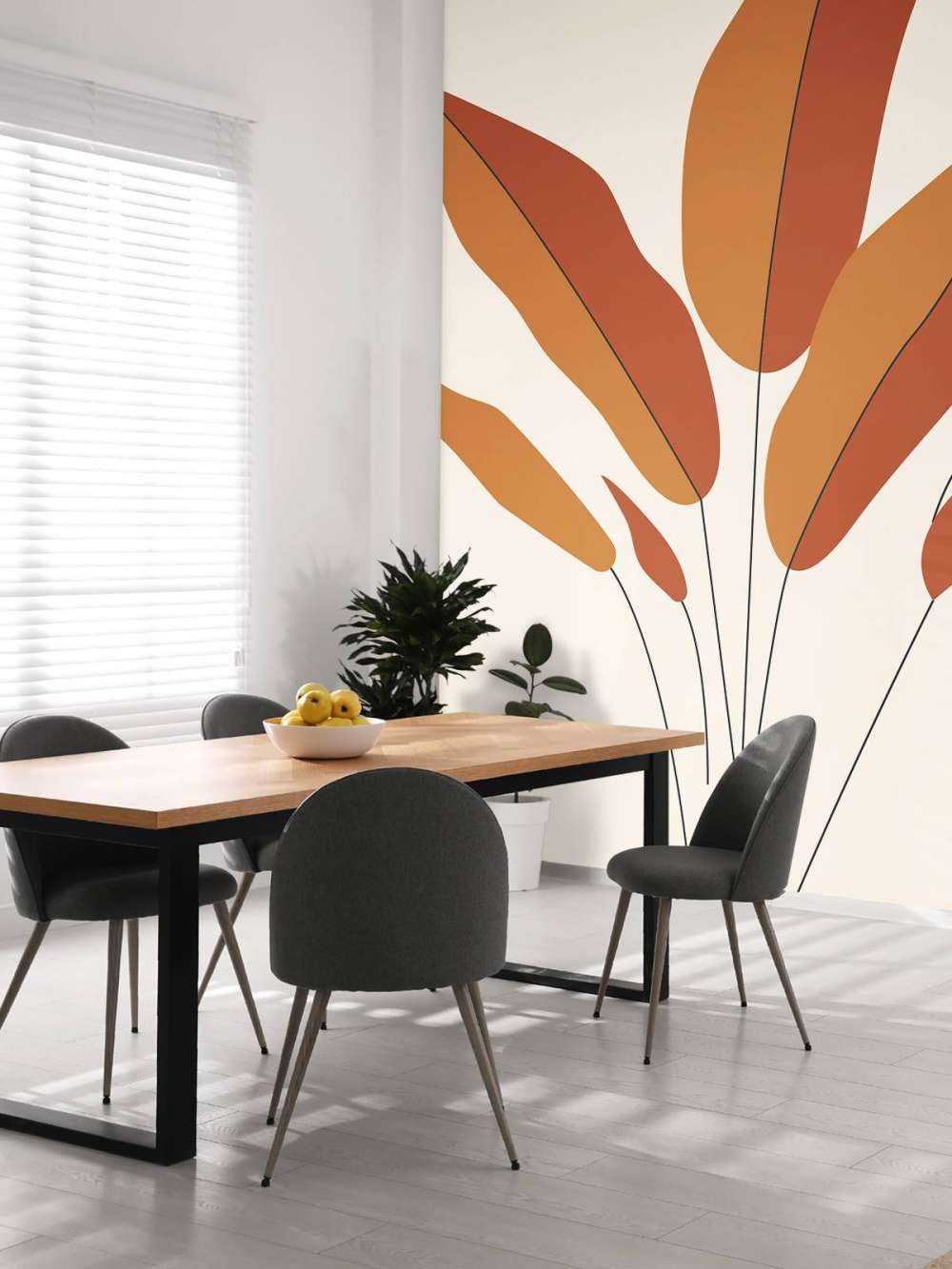 Minimalistisk rød plante