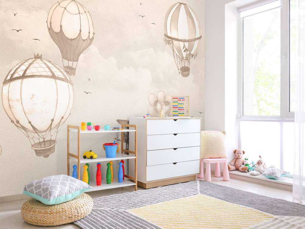 Varmluftsballonger i taupe