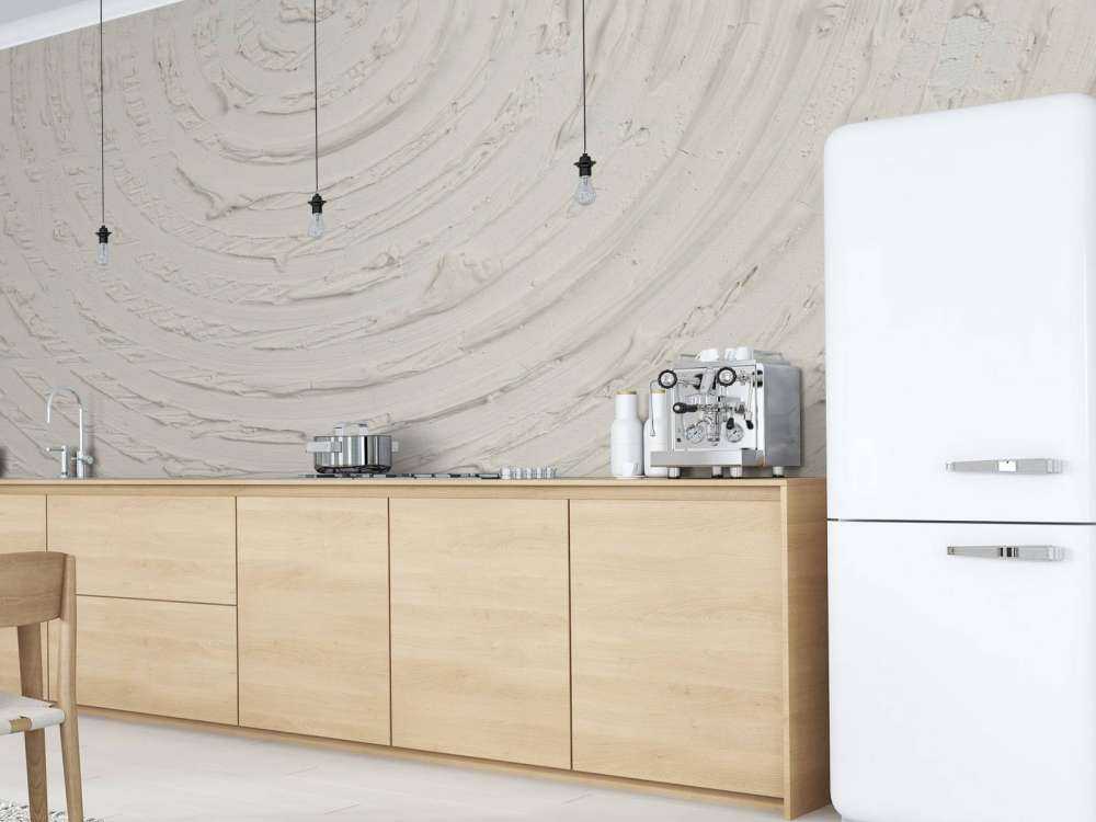 Runde former og linjer i off white