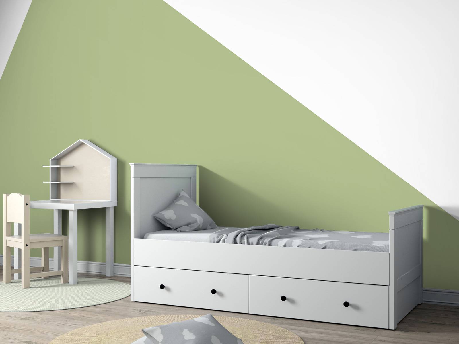 Fototapet - Trekant, lysegrønn - Tapet.com, image size:1600x1200