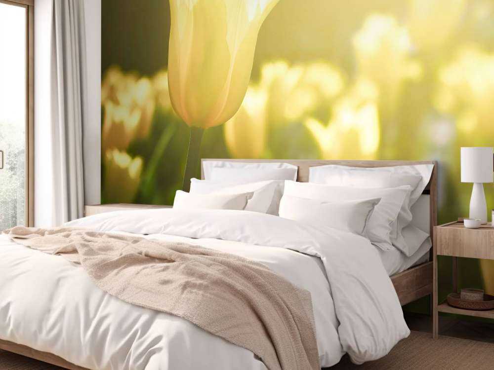 Lukk opp gul tulipann