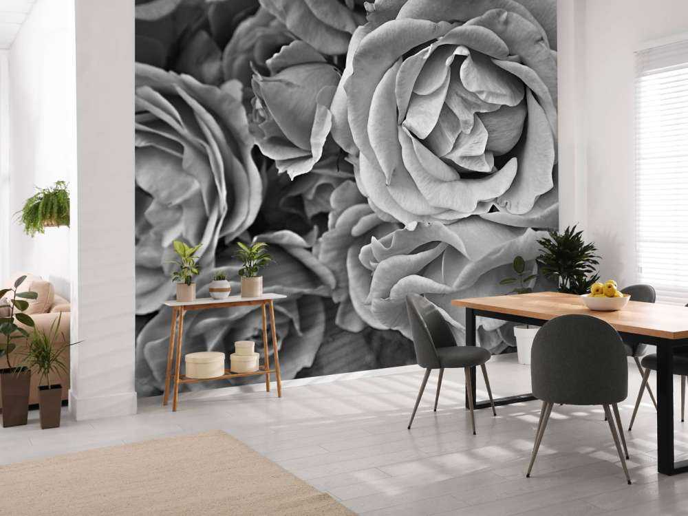 Roser svart og hvitt