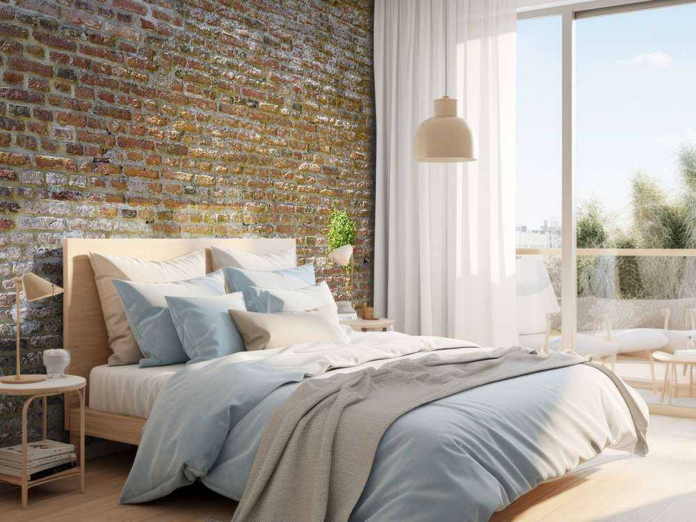 Gammel steinmur med planter