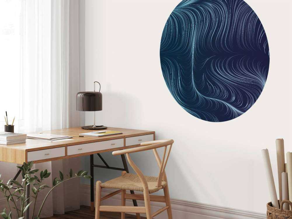 Blå opplyste linjer