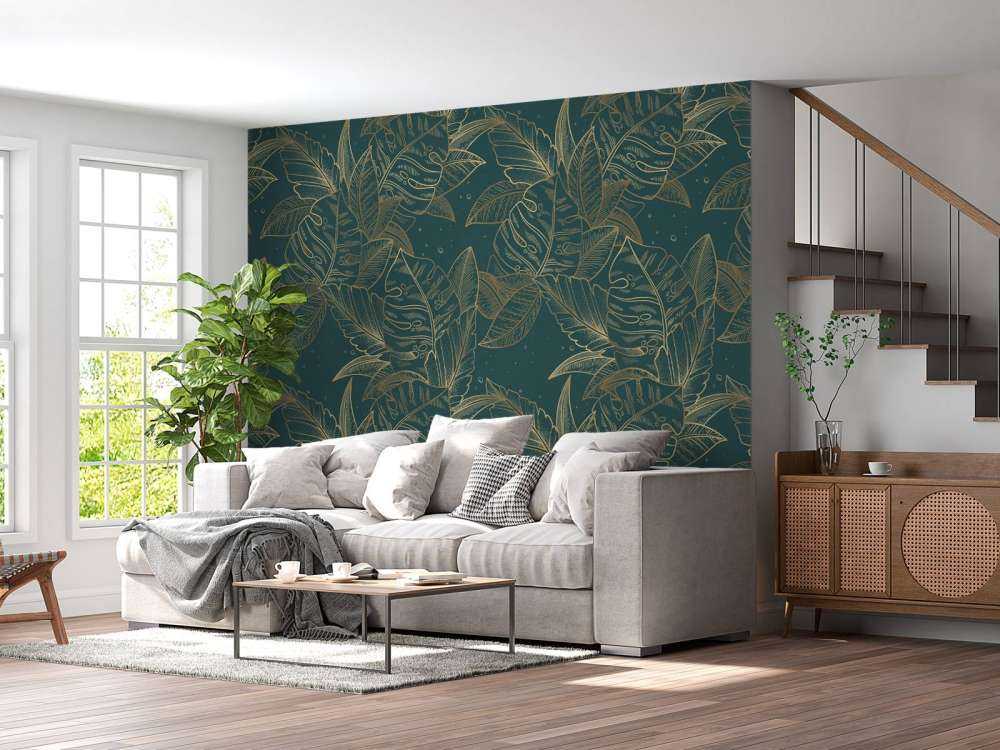 Monstera i Petrol