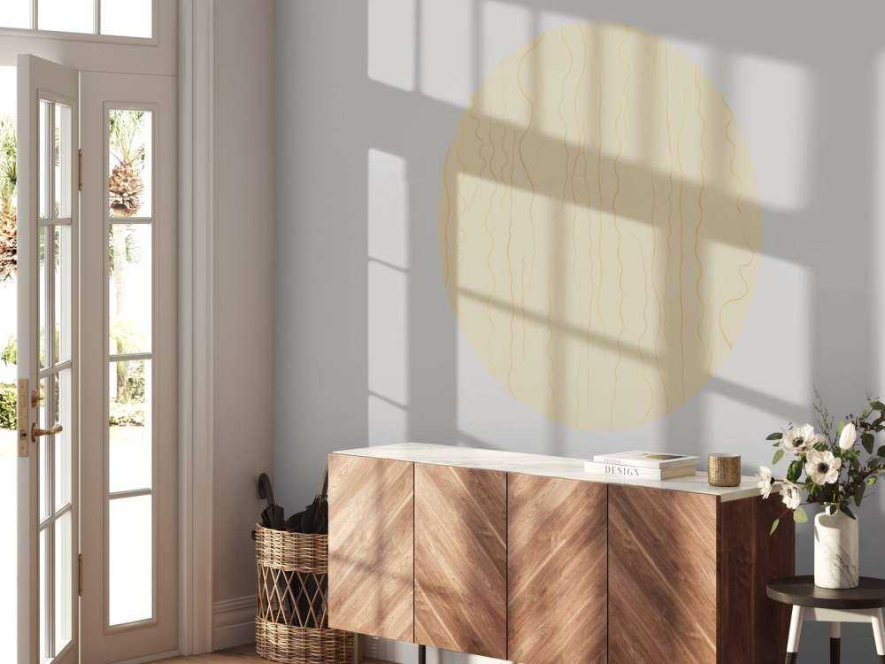 Organiske linjer gress beige II