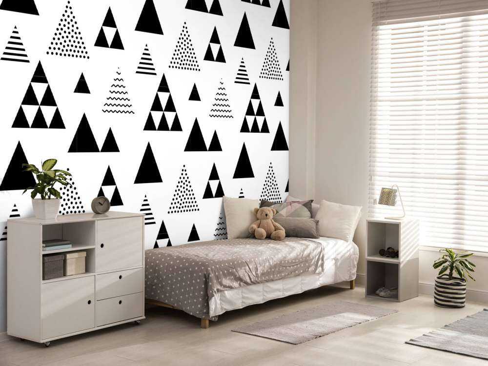 Trekanter i svart og hvitt