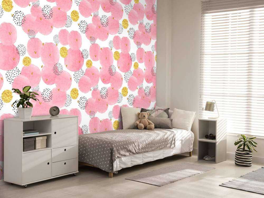 Rosa og gyldne sirkler