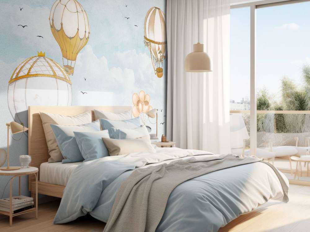 Varmluftsballonger akvarell