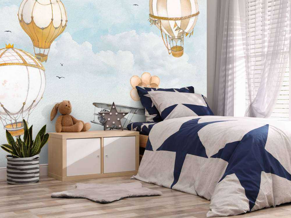 Varmluftsballonger akvarell