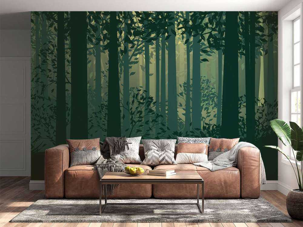 Abstrakt skoglandskap