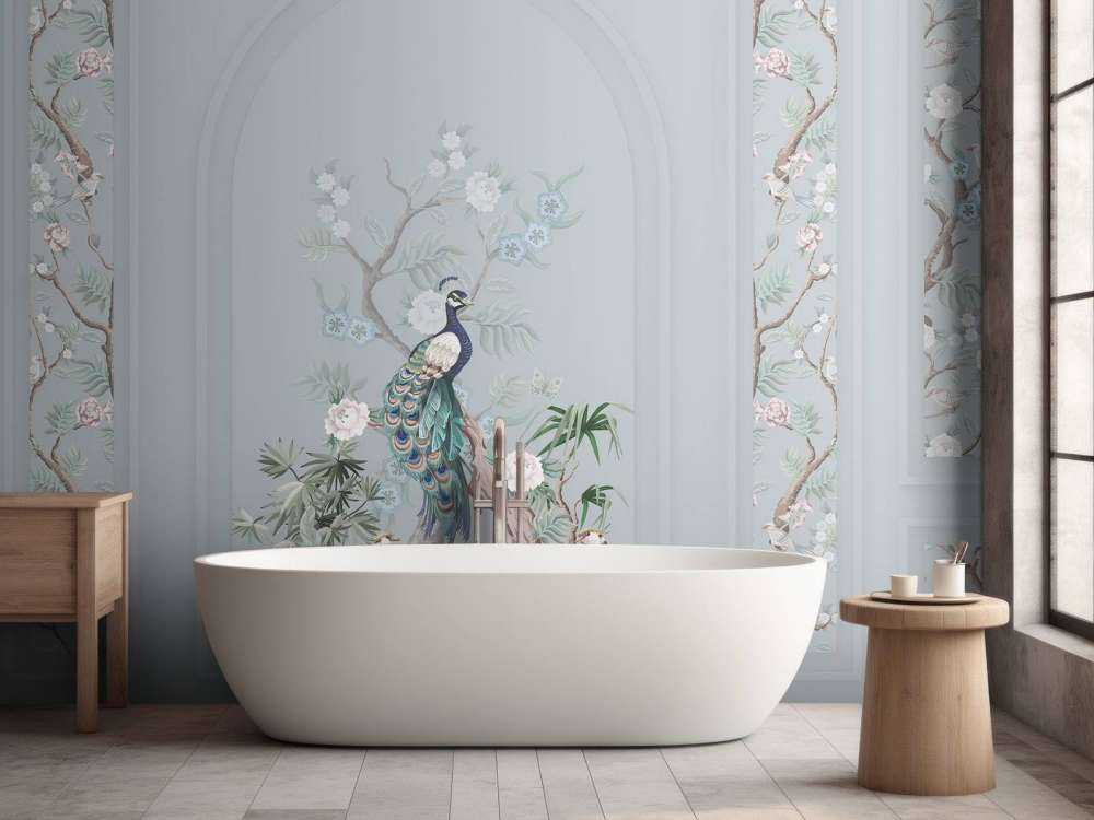 Peacock Paradise, blue