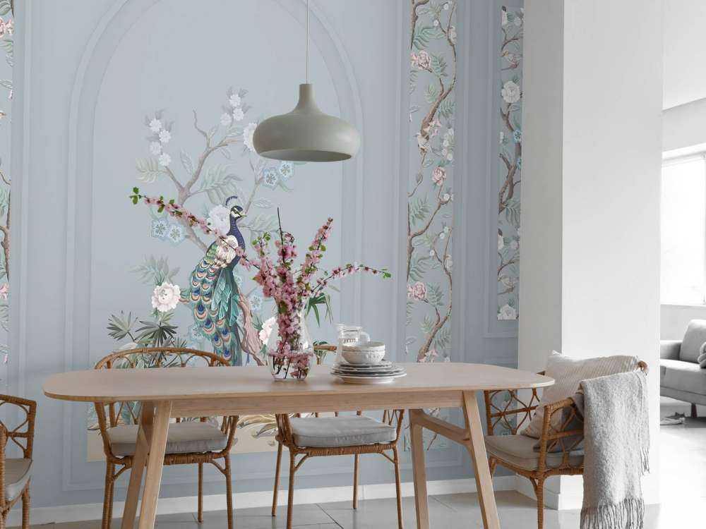 Peacock Paradise, blue