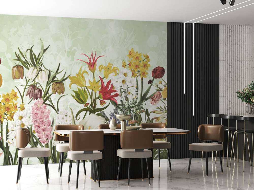 Vårblomster - Frisk Myntegrønn